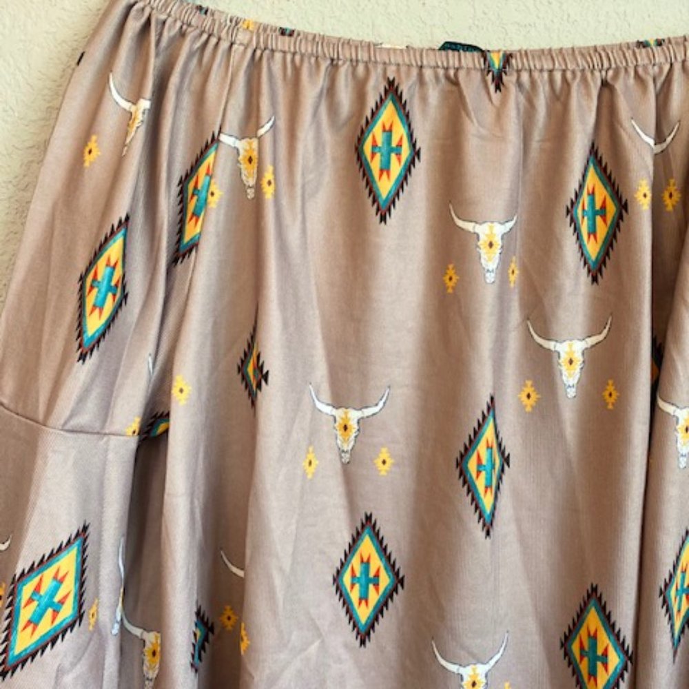 Boho Western Off the Shoulder Blouse NWT - Picture 3 of 4